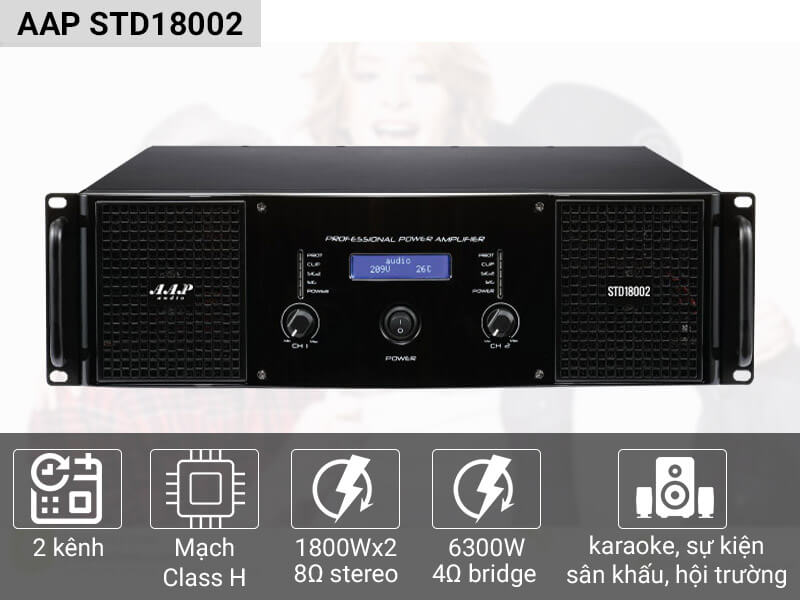 Cục đẩy công suất 2 kênh AAP STD18002