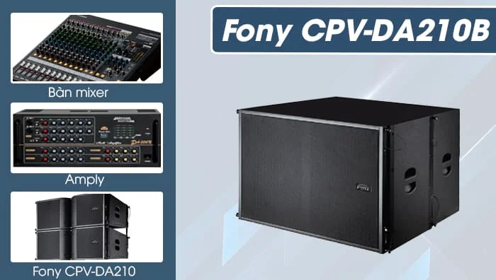 Trở kháng 8Ω dễ dàng kết nối với cục đẩy, loa array toàn dải