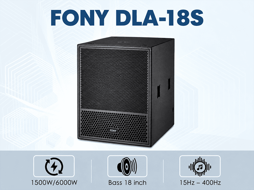 Công suất 6000W mạnh mẽ, bass 18 inch tạo ra âm trầm uy lực