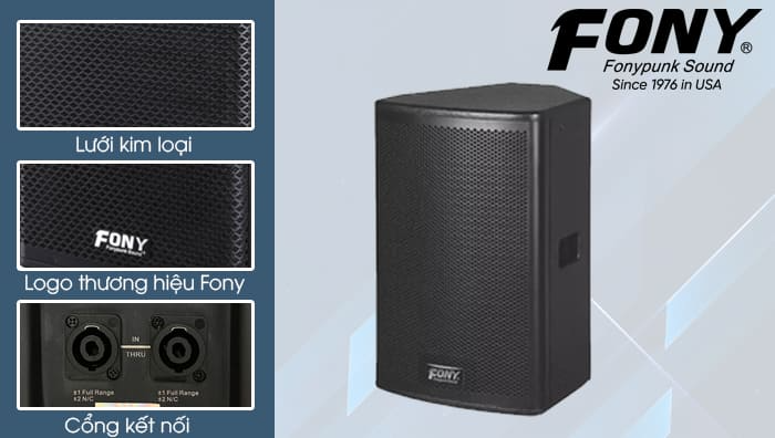 Loa Fony MF-2115DA kết nối thiết bị bằng cổng neutrik